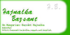hajnalka bazsant business card