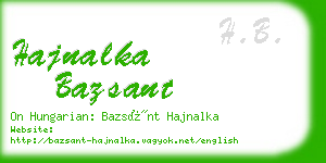 hajnalka bazsant business card